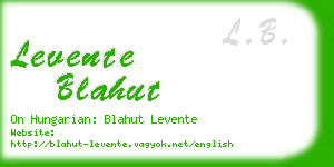 levente blahut business card